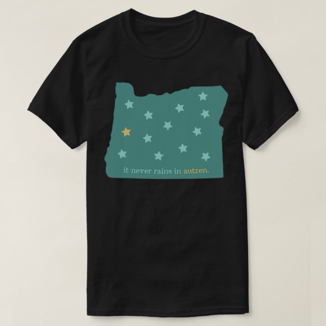 det regnar aldrig i autzen t shirt (Design framsida)
