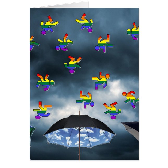 Det regnar manar! hälsningskort (Framsidan)