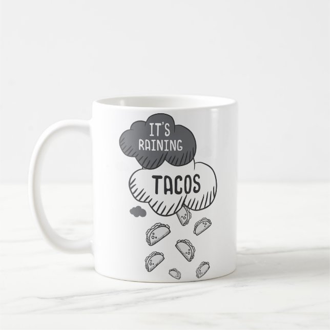 Det Regnar Tacos Rolig Taco Kaffemugg (Vänster)