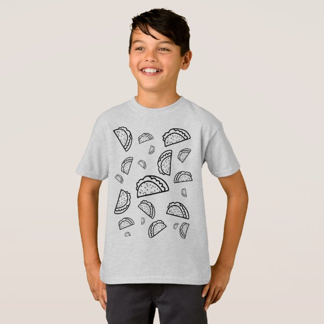 Det regnar Tacosbarnskjortan Tee (Hel framsida)