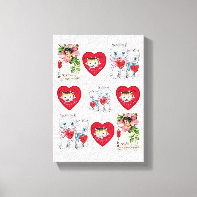 Det retched Kanvastrycket Valentines Kitten Canvastryck (Framsida)