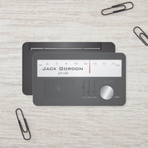 Det Retro batteriet radiosände Visitkort