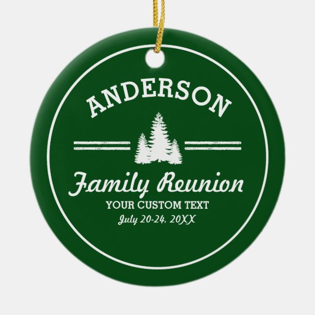 Det Retro familjmötet eller snubblar | lantliga Julgransprydnad Keramik (Framsidan)
