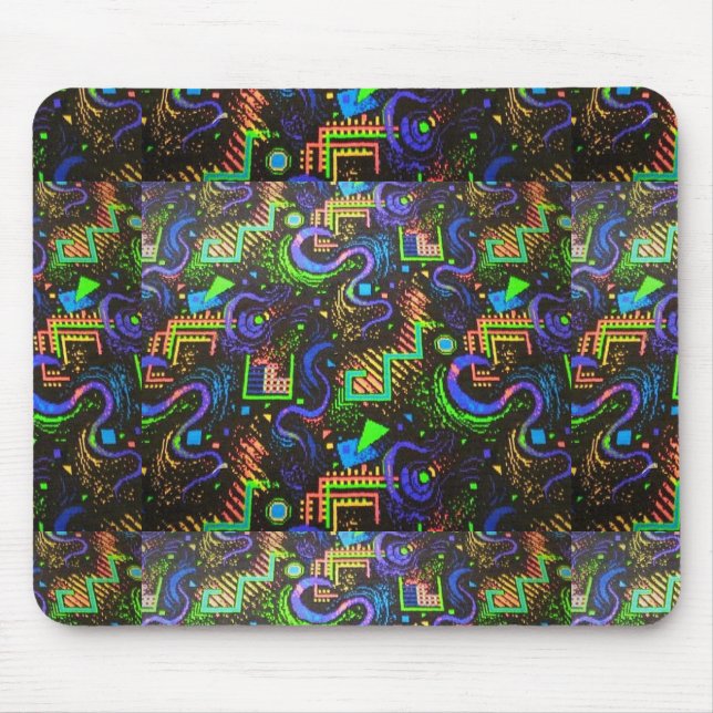 Det Retro gallerit mattar designen Mousepad Musmatta (Framsidan)