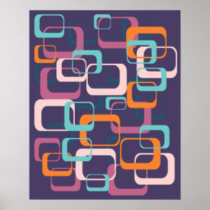 Det Retro geometriska mitt- århundradet formar Poster