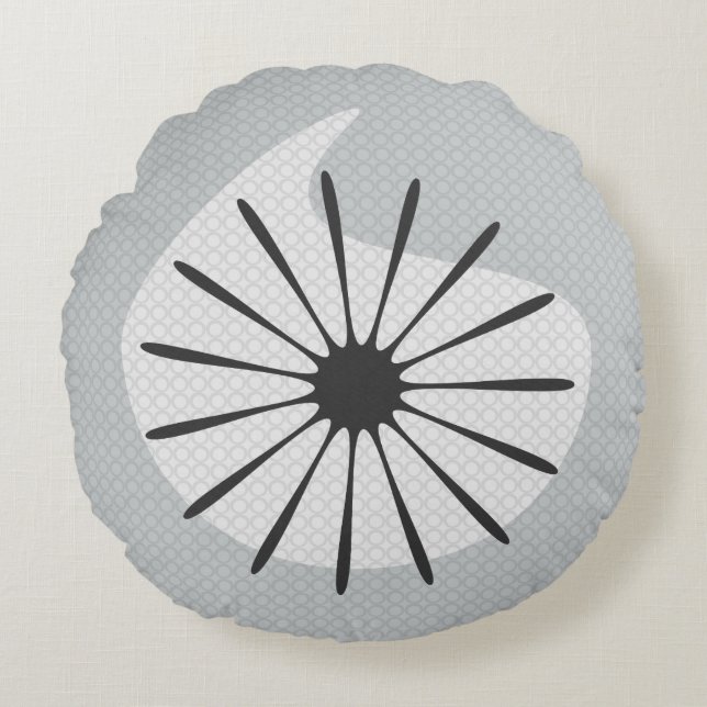 Det Retro kast dämpar Rund Kudde (Framsidan)