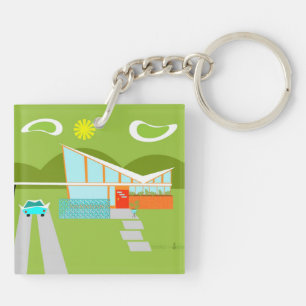 Det Retro Palm Spring huset kvadrerar Keychain