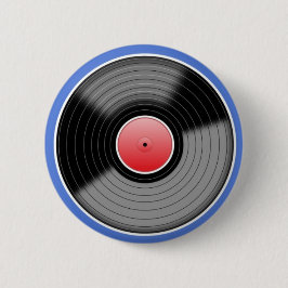 Det Retro vinylrekordet klämmer fast emblem Knapp