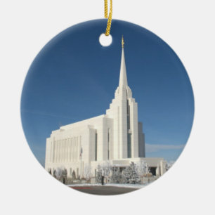 Det Rexburg LDS tempelet Julgransprydnad Keramik