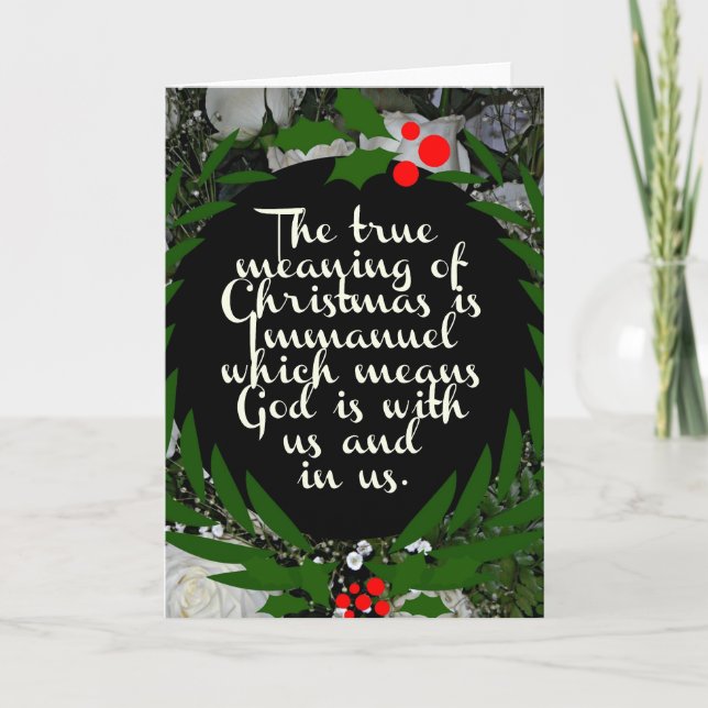 Det riktiga menande av jul är Immanuel Helgkort (Framsida)