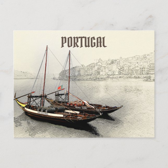 Det riktiga Portugal- Porto Vykort (Framsida)