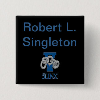 Det Robert L. Enkelkort Namnge emblem klämmer fast Knapp
