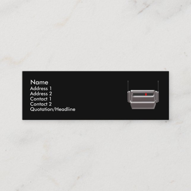 Det Robo huvudet profilerar kortet Mini Visitkort (Framsida)