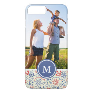 Det röda beställnings- fotoet & monogramen och