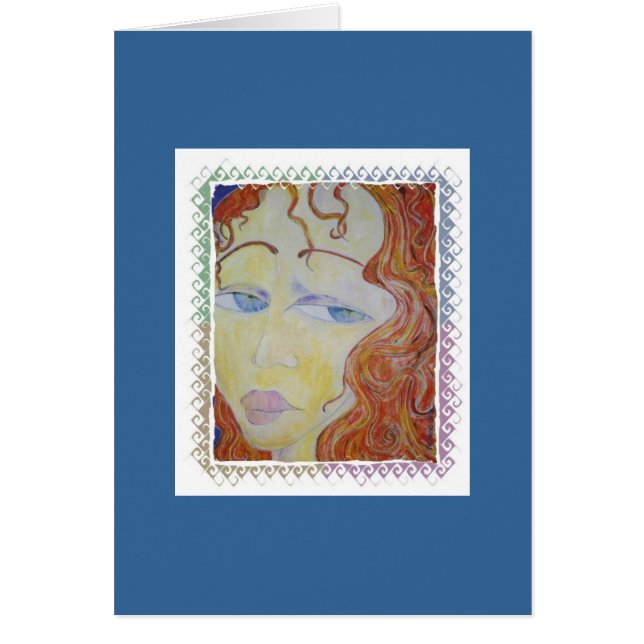 Det röda huvudet hälsningskort (Framsidan)