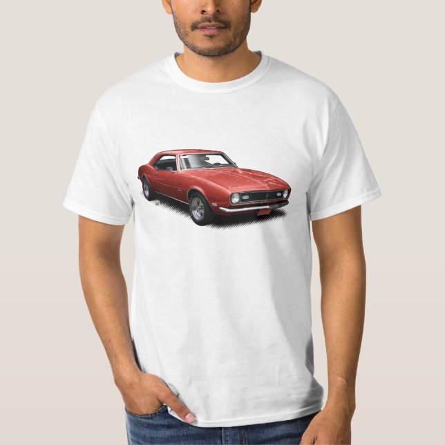 Det röda körsbäret bombarderar Camaro på T Shirt (Framsida)