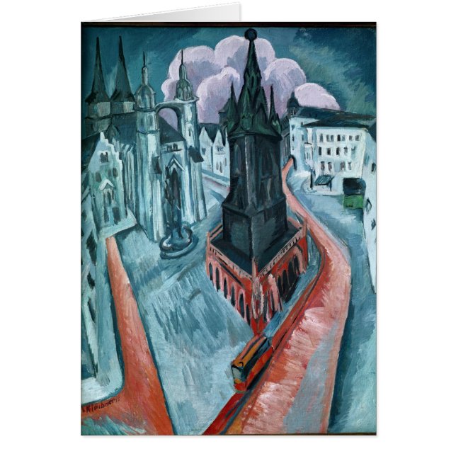 Det röda torn i Halle, 1915 Hälsningskort (Framsidan)