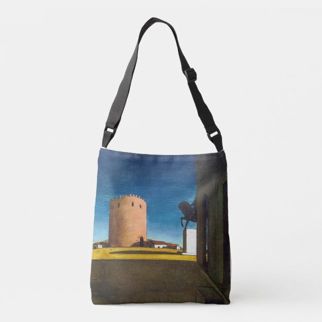 Det röda tornet | Giorgio de Chirico |  Axelväska (Baksida)