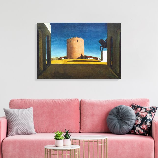 Det röda tornet | Giorgio de Chirico |  Canvastryck (Insitu (Vardagsrum))