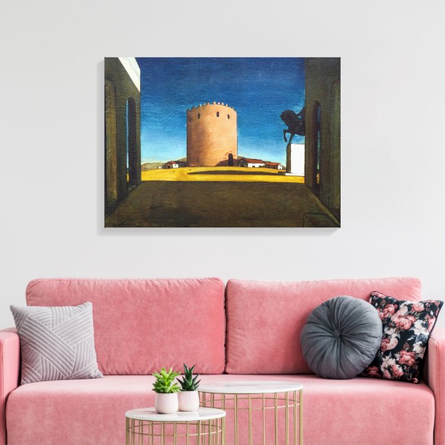 Det röda tornet | Giorgio de Chirico |  Canvastryck (Insitu (Vardagsrum))