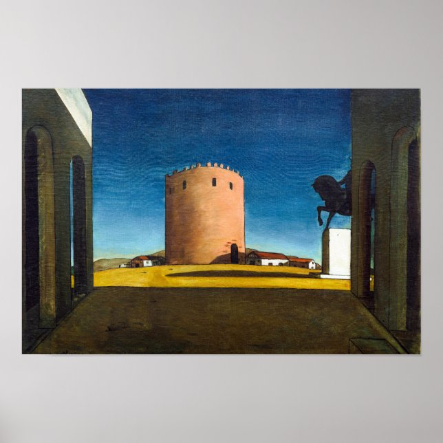 Det röda tornet | Giorgio de Chirico |  Poster (Framsidan)