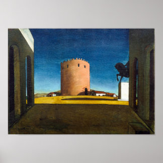 Det röda tornet | Giorgio de Chirico | Poster