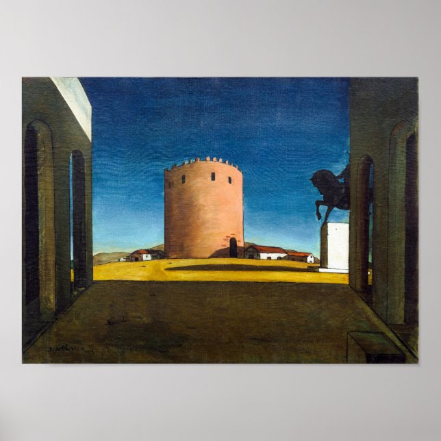 Det röda tornet | Giorgio de Chirico |  Poster (Framsidan)