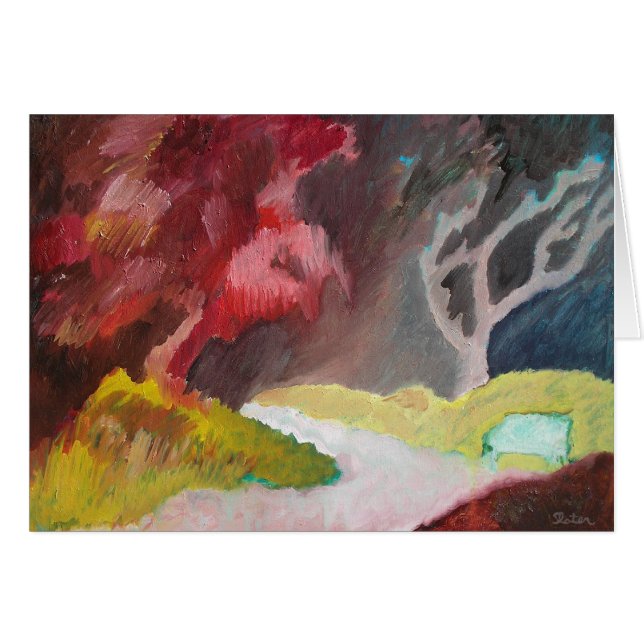 Det röda träd - kort (Framsidan Horizontal)