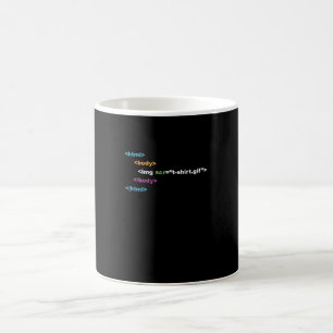 Det roliga dataprogram kodifierar HTML Kaffemugg
