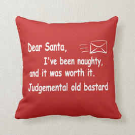 det roliga julbrev till Santa har jag varit stygg Kudde