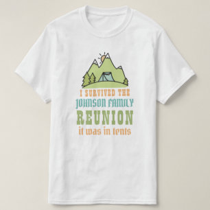 Det roliga mötet för tältcamparefamiljen överl t shirt