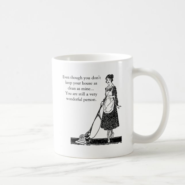Det roliga rena huset - skräddarsy kaffemugg (Höger)