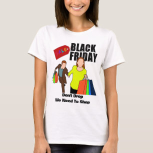 Det roliga svart fredagcitationstecknet shoppar t shirt