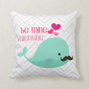 Det roliga val med mustasch är den min valentinen kudde