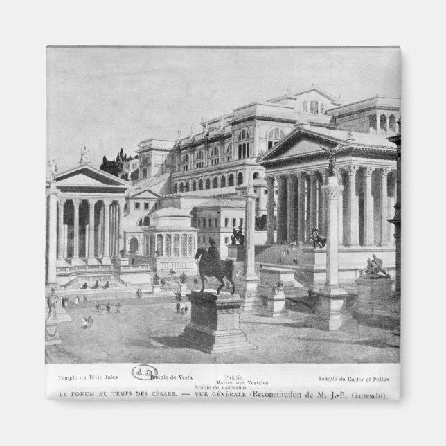 Det romerska antikvitetsforumet magnet (Framsidan)