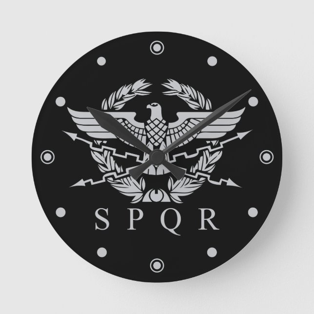 Det romerska imperiets emblem - SPQR Rund Klocka (Framsida)