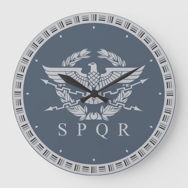 Det romerska imperiets Emblem Wall Clock. Stor Klocka (Framsida)