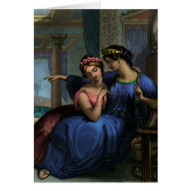 Det romerska systerkortet hälsningskort (Framsidan)