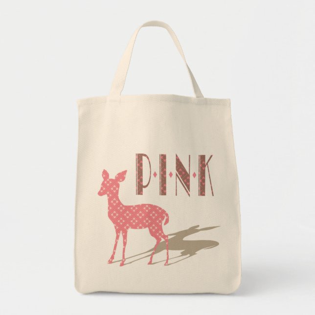 Det rosa Bambi livsmedel Eco hänger lös Tygkasse (Framsidan)