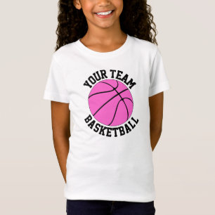 Det rosa basketlagnamn, spelare och numrerar t shirt