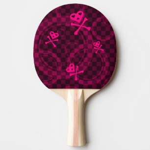 Det rosa Emo mönster med cirklar Pingisracket