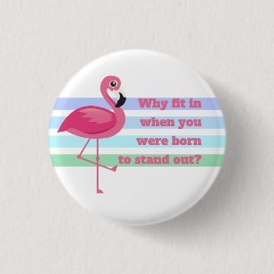 Det rosa Flamingostativ ut gör inte färdigt Knapp