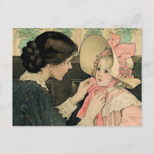 Det rosa mössan av Jessie Willcox Smith Helg Vykort