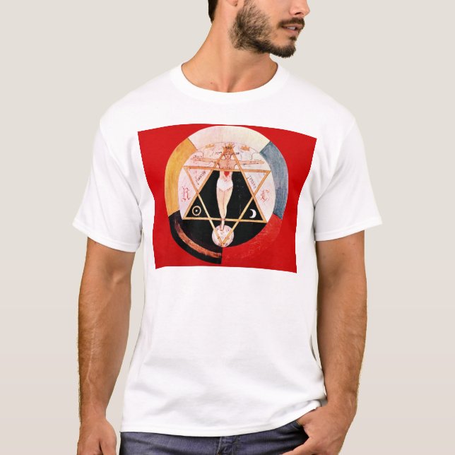 Det Rosicrucian symbolet av det hermetiskt T Shirt (Framsida)