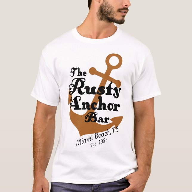 Det rostigt ankrar puben Miami Beach fl est 1985 T Shirt (Framsida)
