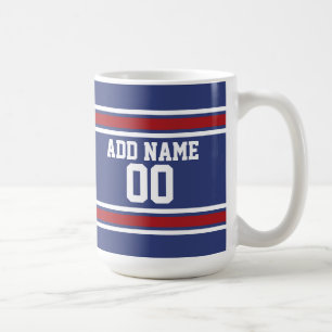 Det rött vitt blått namn för den sportJersey Kaffemugg