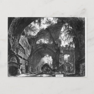Det ruinerade galleriet i Villa Adriana vid Tivoli Vykort