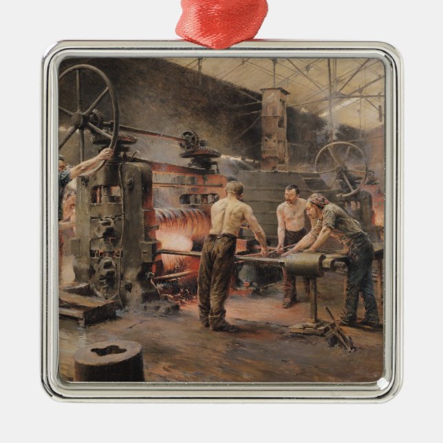 Det rullande mal julgransprydnad metall (Framsidan)