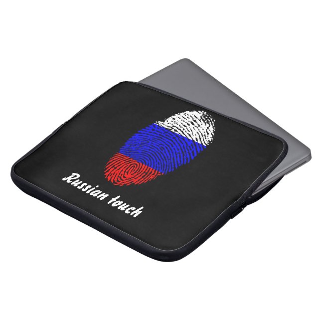 Det ryska handlag identifierar med fingeravtryck laptop sleeve (Framsida topp)