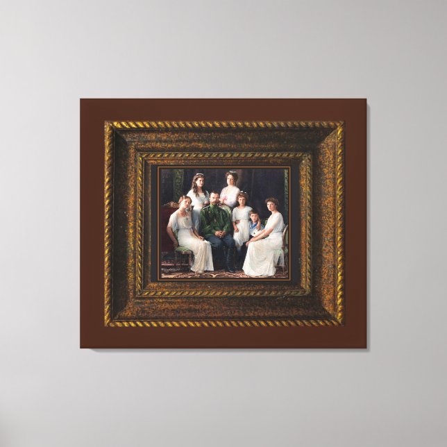 Det ryska Royalet Martyrs Romanov-Kanvastrycket Canvastryck (Framsida)